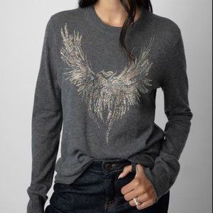 NWT Zadig & Voltaire Miss Cashmere Angel Wings Sweater XS